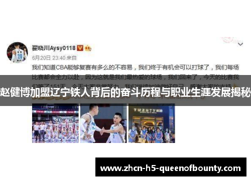 赵健博加盟辽宁铁人背后的奋斗历程与职业生涯发展揭秘